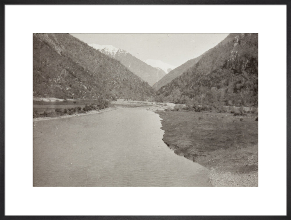 View from the Bridge over the Bzib, Looking Upstream art print extra large black Art Print - Science Museum Shop