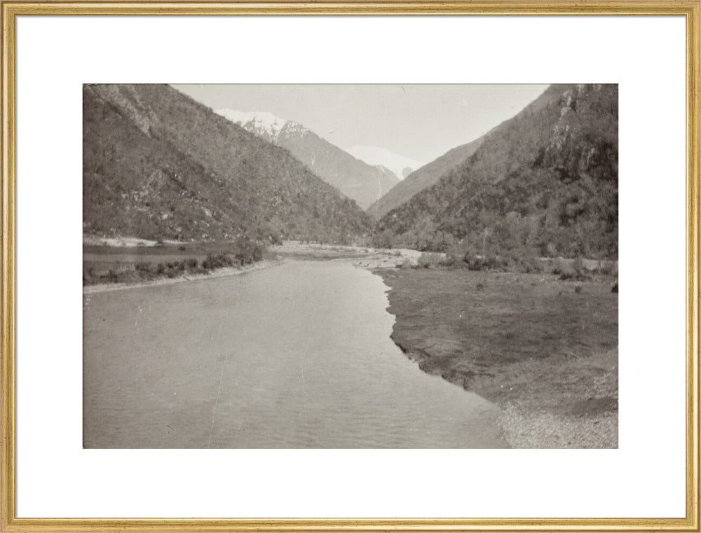 View from the Bridge over the Bzib, Looking Upstream art print extra large gold Art Print - Science Museum Shop