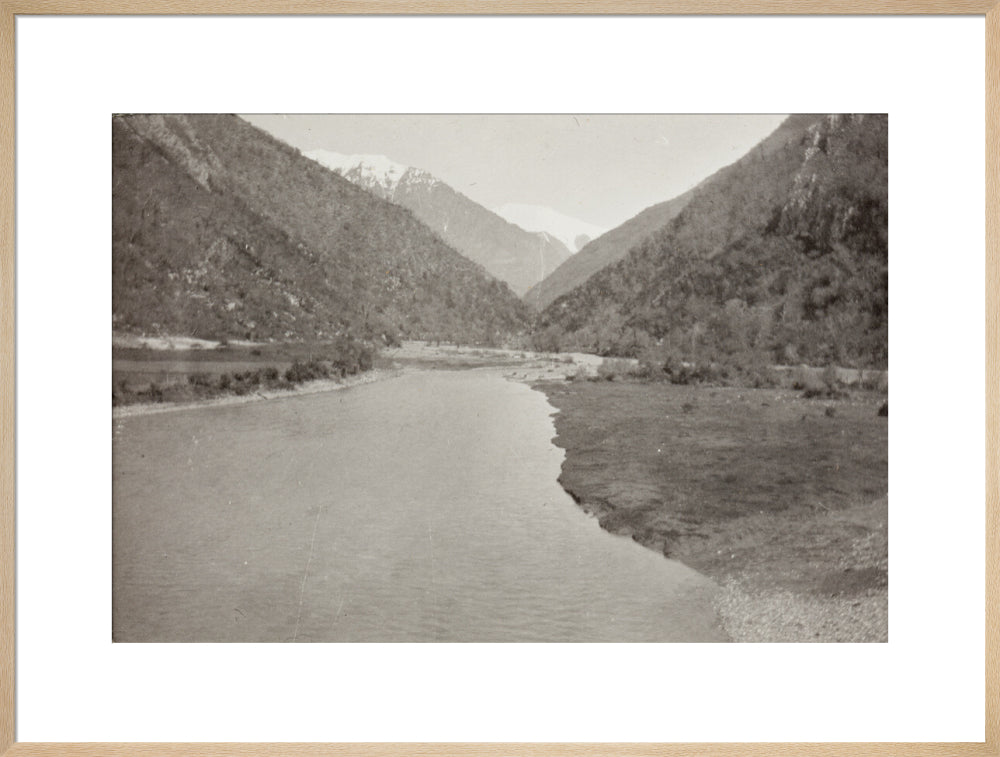 View from the Bridge over the Bzib, Looking Upstream art print extra large natural Art Print - Science Museum Shop