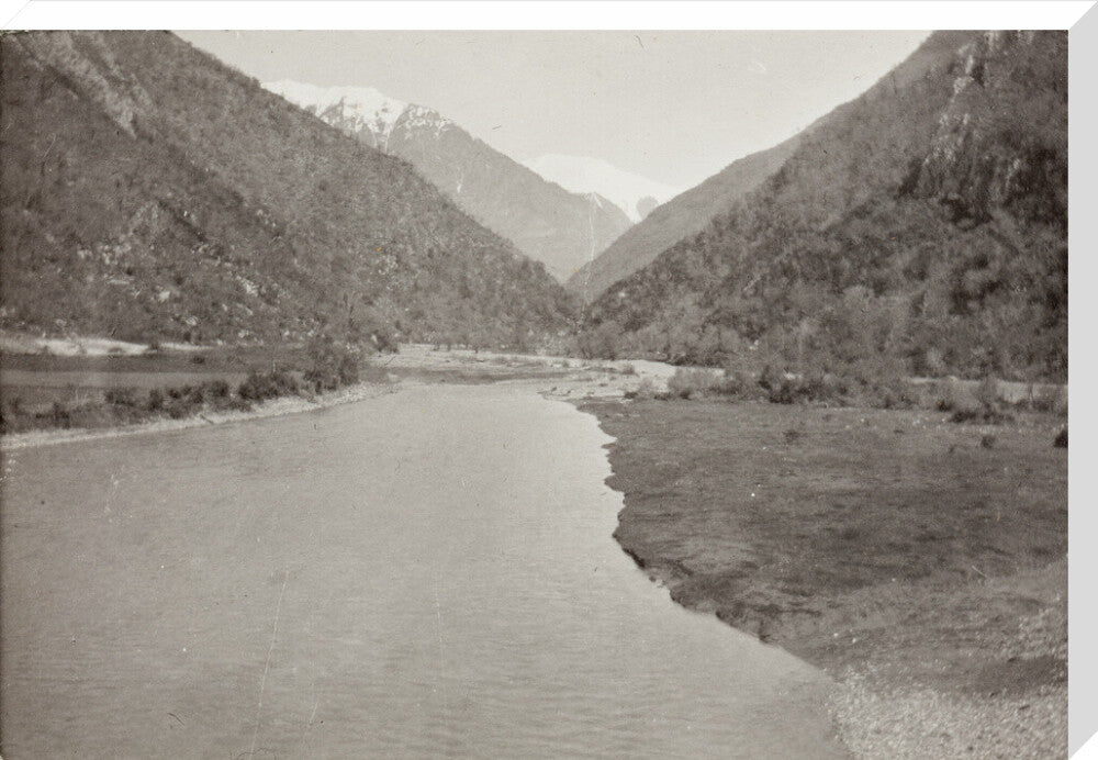 View from the Bridge over the Bzib, Looking Upstream stretched canvas extra large none Art Print - Science Museum Shop