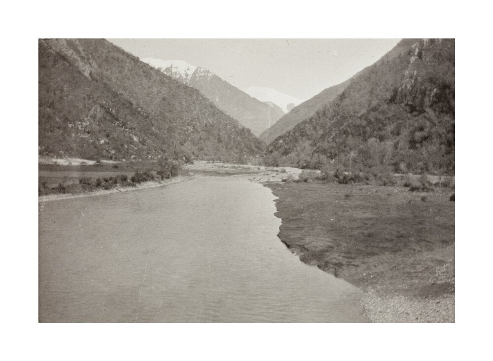 View from the Bridge over the Bzib, Looking Upstream unstretched canvas large none Art Print - Science Museum Shop