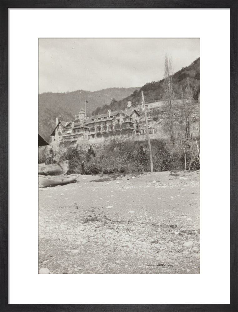 The Palace of Prince Alexander of Oldenburg at Gagra from the Beach. art print medium black Art Print - Science Museum Shop