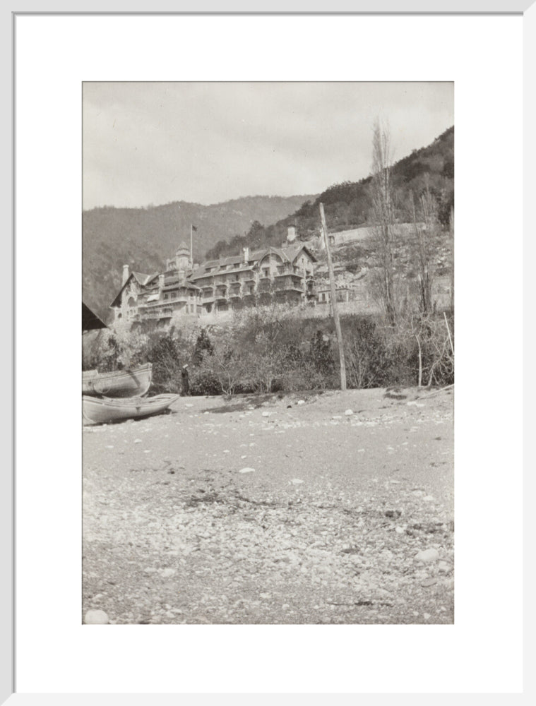 The Palace of Prince Alexander of Oldenburg at Gagra from the Beach. art print large white Art Print - Science Museum Shop