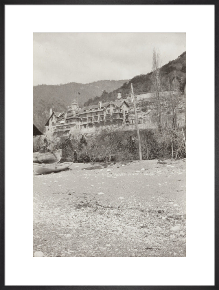 The Palace of Prince Alexander of Oldenburg at Gagra from the Beach. art print extra large black Art Print - Science Museum Shop