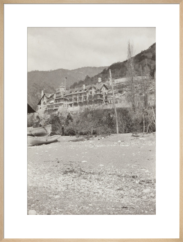 The Palace of Prince Alexander of Oldenburg at Gagra from the Beach. art print extra large natural Art Print - Science Museum Shop