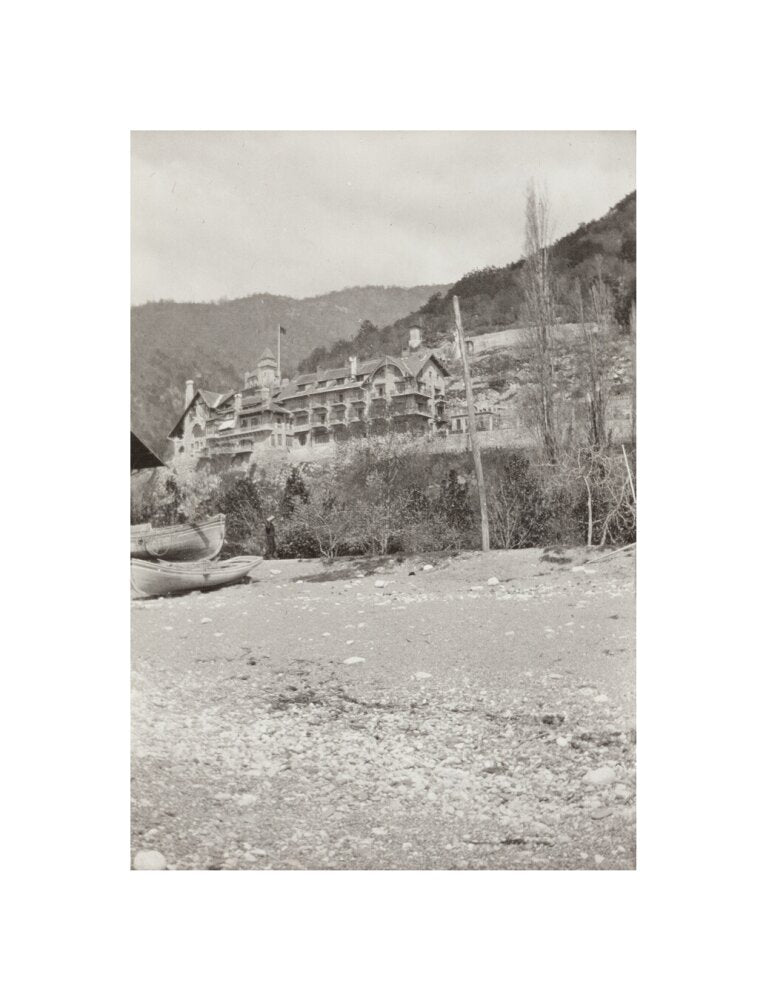 The Palace of Prince Alexander of Oldenburg at Gagra from the Beach. unstretched canvas small none Art Print - Science Museum Shop