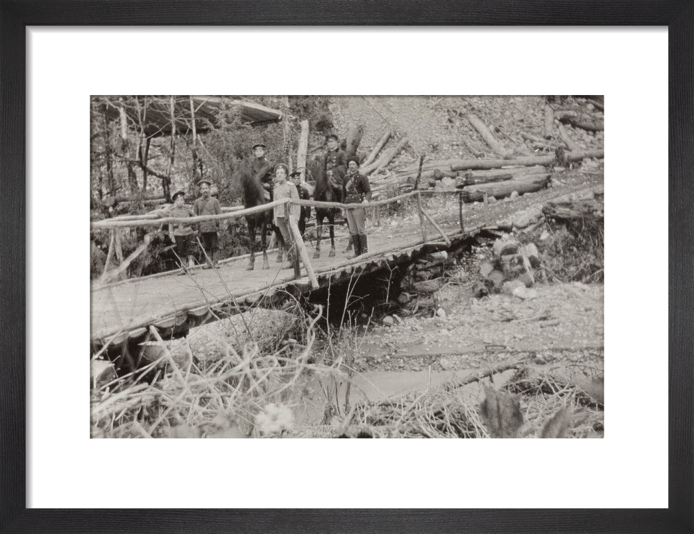 Crossing a Bridge on the way back. art print small black Art Print - Science Museum Shop
