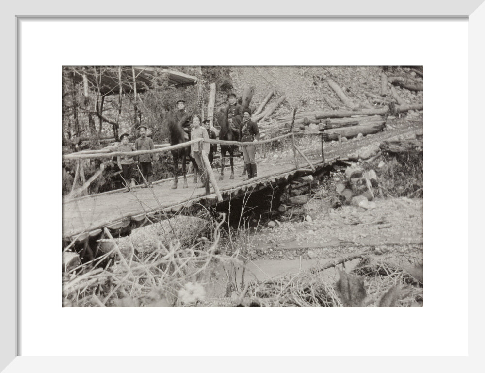 Crossing a Bridge on the way back. art print small white Art Print - Science Museum Shop