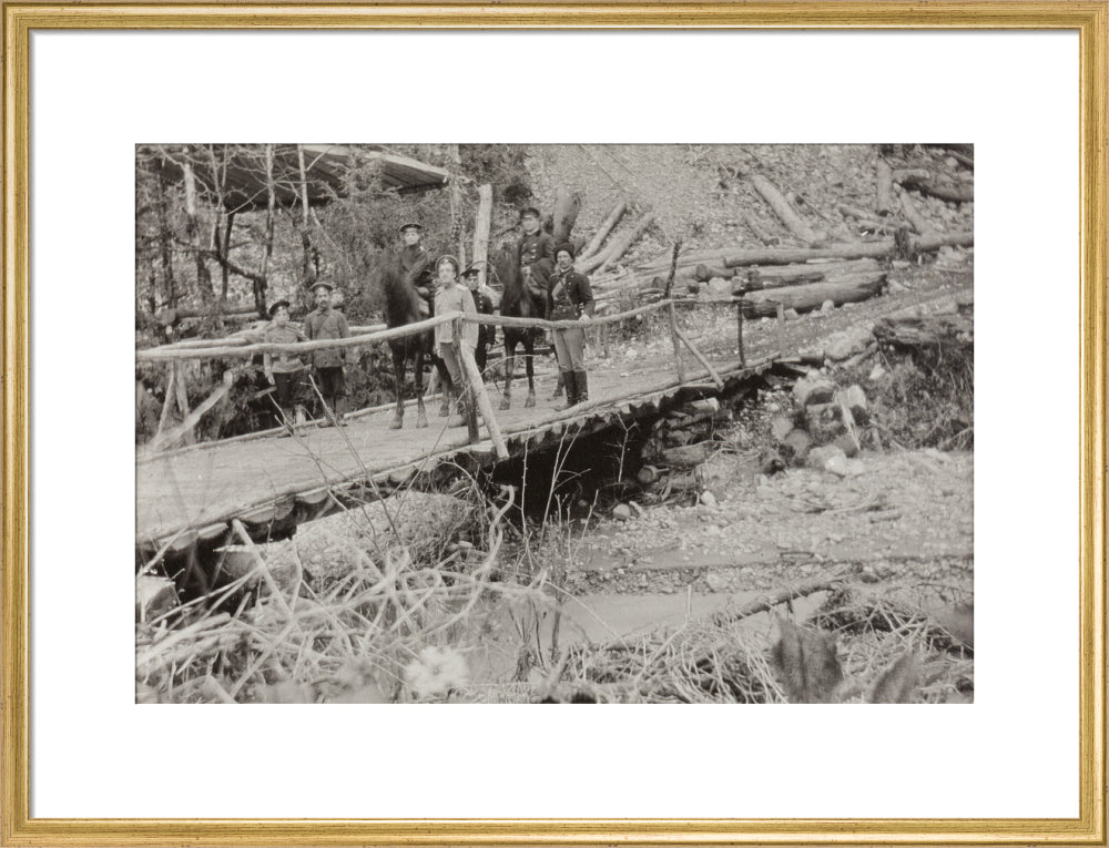 Crossing a Bridge on the way back. art print large gold Art Print - Science Museum Shop