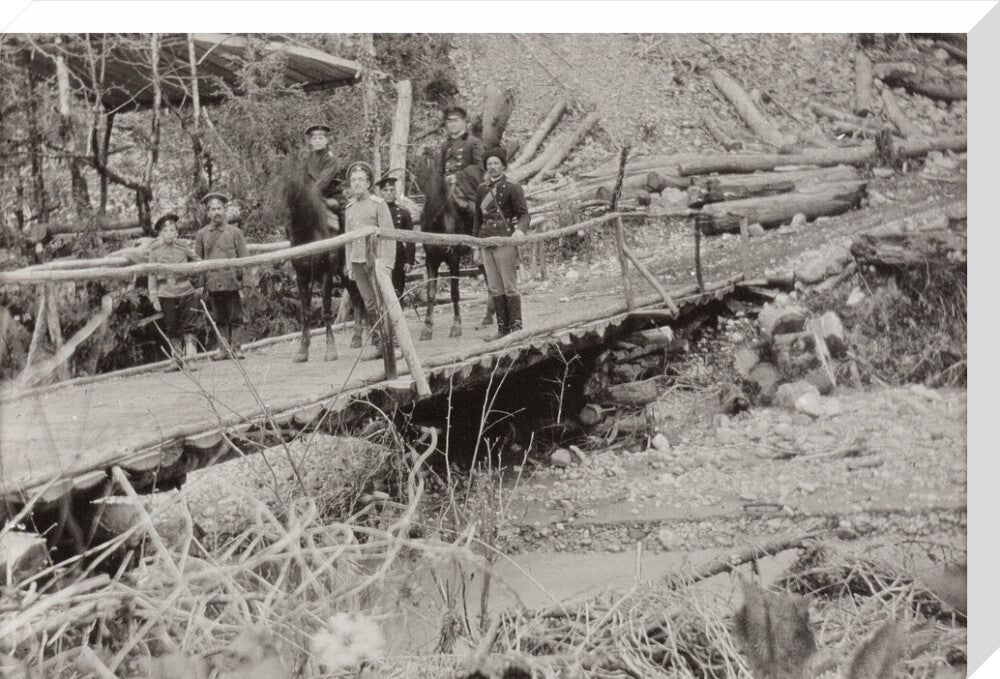Crossing a Bridge on the way back. stretched canvas large none Art Print - Science Museum Shop
