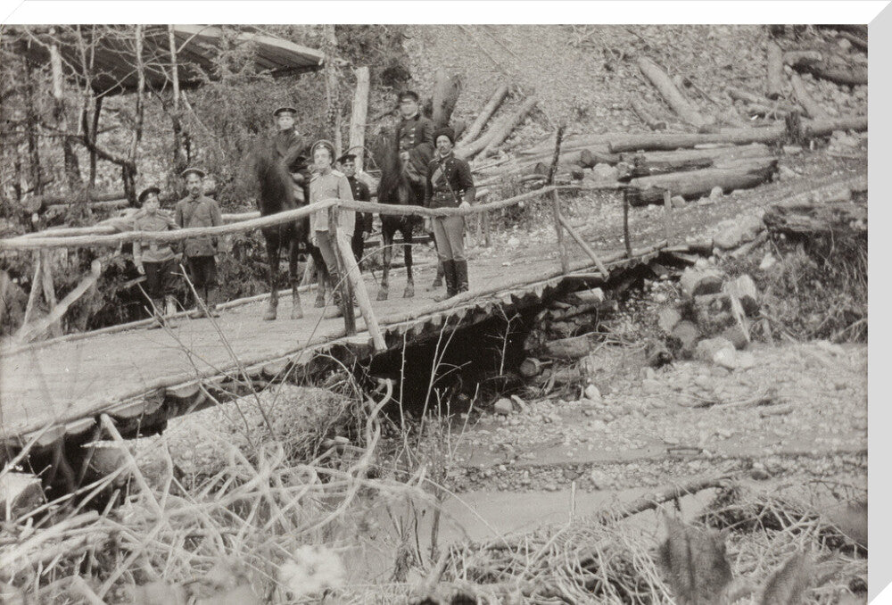 Crossing a Bridge on the way back. stretched canvas extra large none Art Print - Science Museum Shop