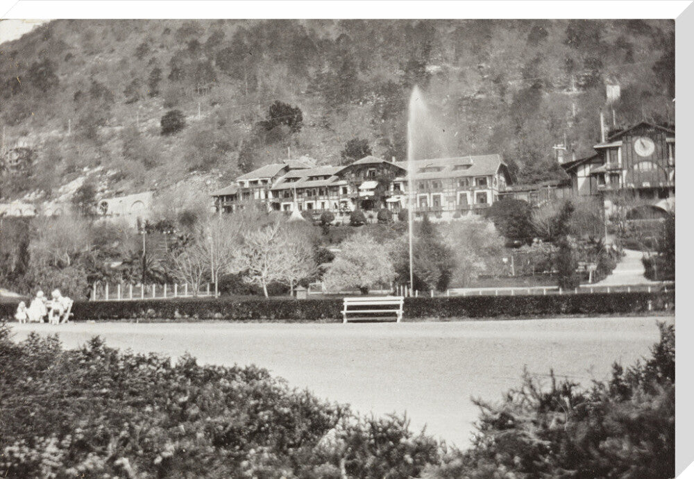 The Hotel at which we stayed. stretched canvas extra large none Art Print - Science Museum Shop