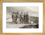 Workmen at Gagra art print small gold Art Print - Science Museum Shop