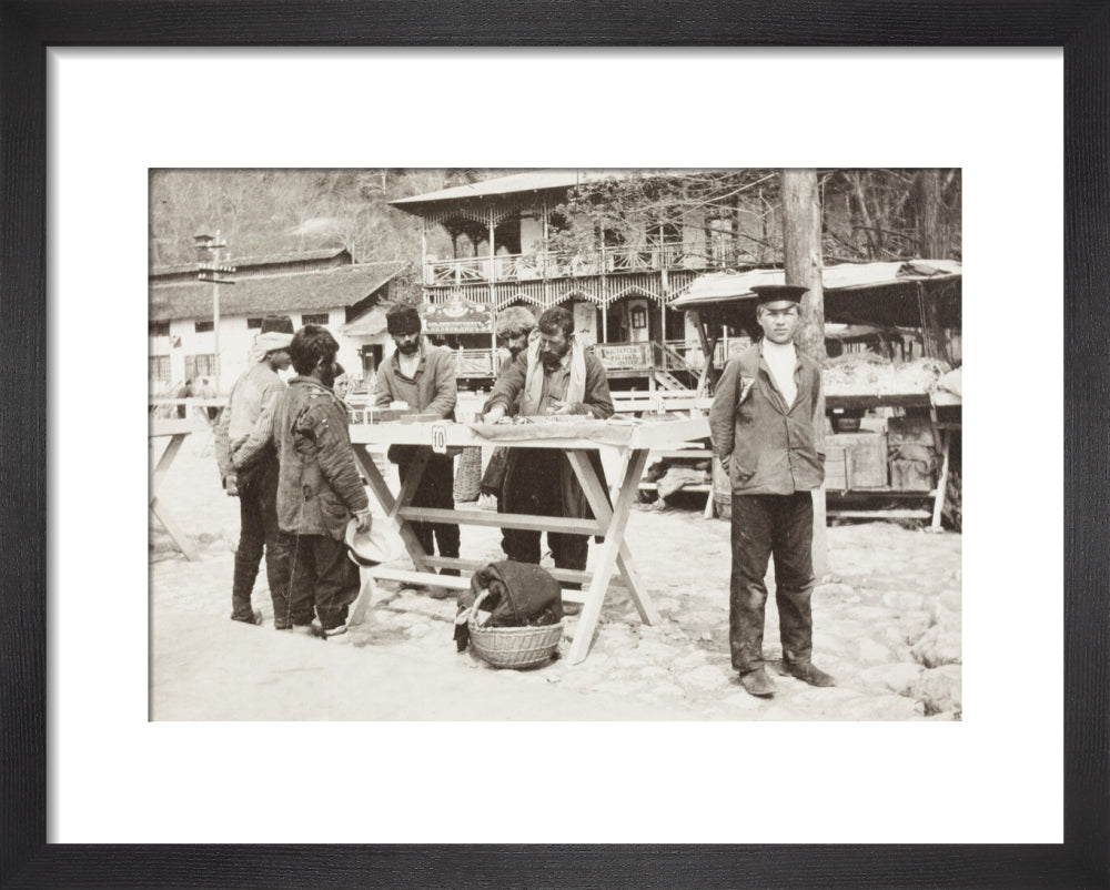 At the Market at Gagra. art print extra small black Art Print - Science Museum Shop