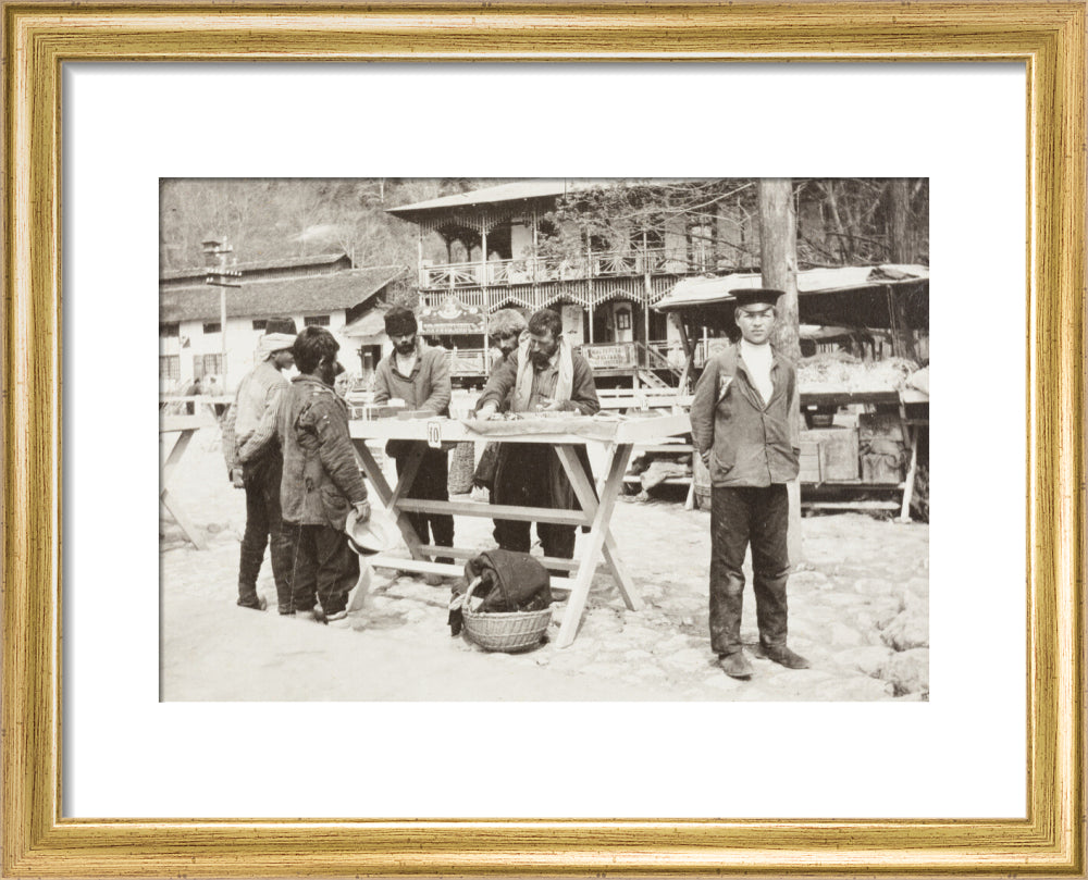 At the Market at Gagra. art print extra small gold Art Print - Science Museum Shop