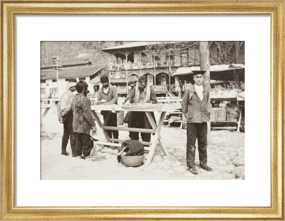 At the Market at Gagra. art print small gold Art Print - Science Museum Shop