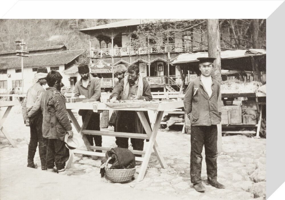 At the Market at Gagra. stretched canvas small none Art Print - Science Museum Shop
