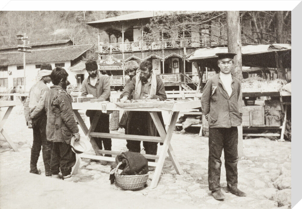 At the Market at Gagra. stretched canvas large none Art Print - Science Museum Shop