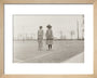 H. H. Prince Nikita Alexandrovitch and Atia Staroselsky on the tennis court, both are holding rackets. art print extra small natural Art Print - Science Museum Shop