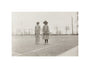 H. H. Prince Nikita Alexandrovitch and Atia Staroselsky on the tennis court, both are holding rackets. unstretched canvas small none Art Print - Science Museum Shop