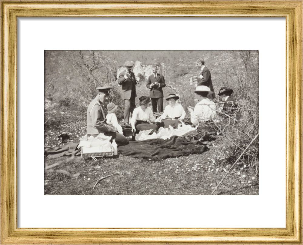 A picnic at the river Bzib about 40 versts from Gagra art print extra small gold Art Print - Science Museum Shop