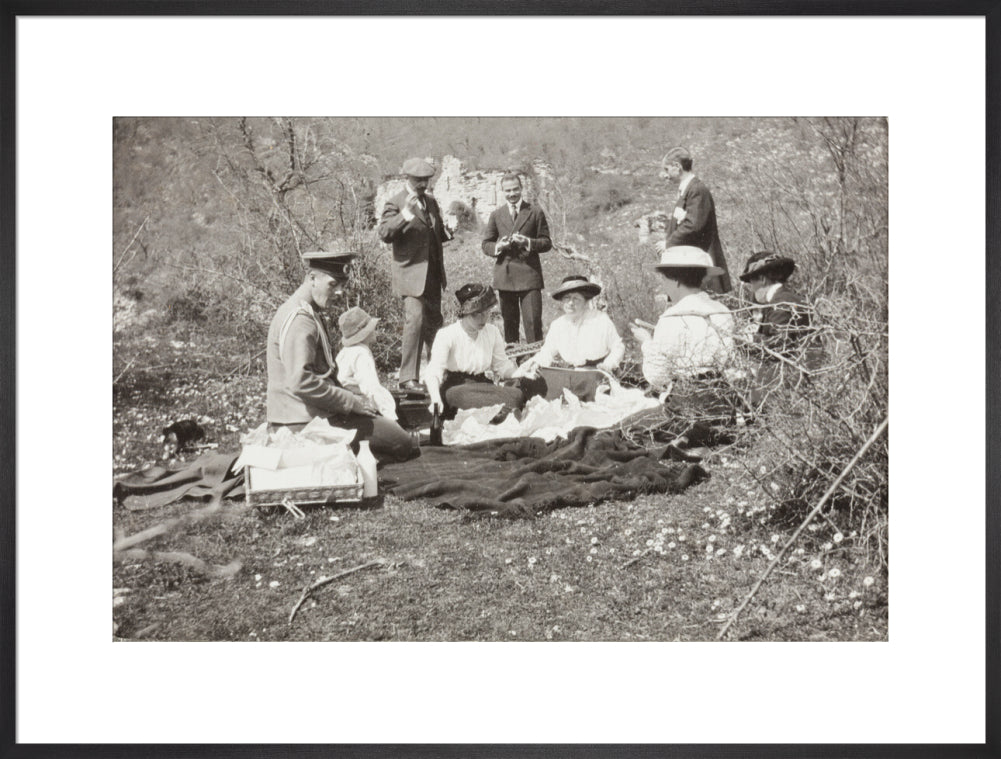 A picnic at the river Bzib about 40 versts from Gagra art print extra large black Art Print - Science Museum Shop