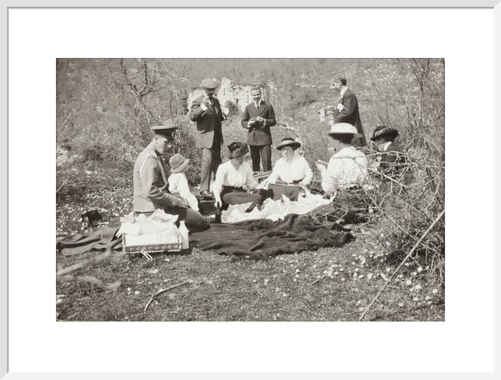 A picnic at the river Bzib about 40 versts from Gagra art print extra large white Art Print - Science Museum Shop