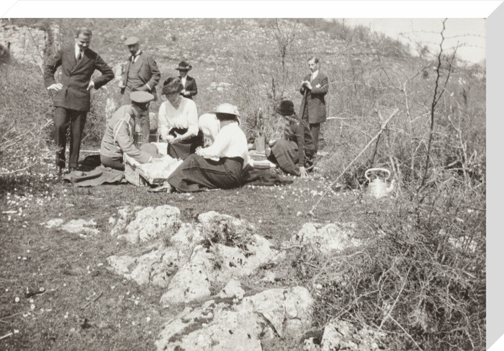 A picnic at the river Bzib about 40 versts from Gagra stretched canvas large none Art Print - Science Museum Shop