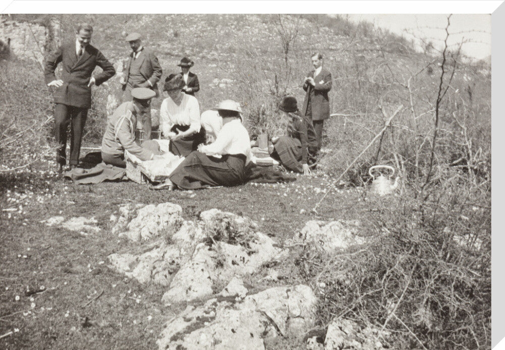 A picnic at the river Bzib about 40 versts from Gagra stretched canvas extra large none Art Print - Science Museum Shop