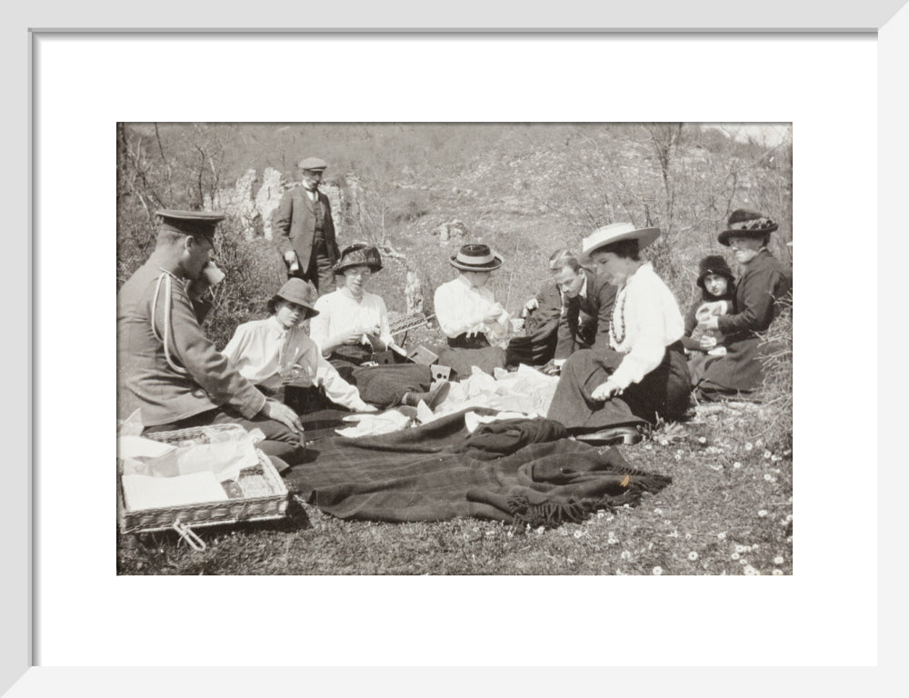 A Picnic at the River Bzib about 40 versts from Gagra art print small white Art Print - Science Museum Shop