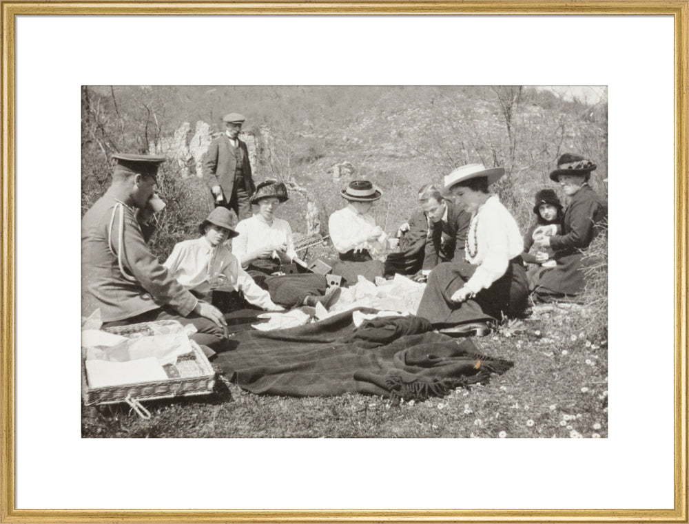 A Picnic at the River Bzib about 40 versts from Gagra art print extra large gold Art Print - Science Museum Shop