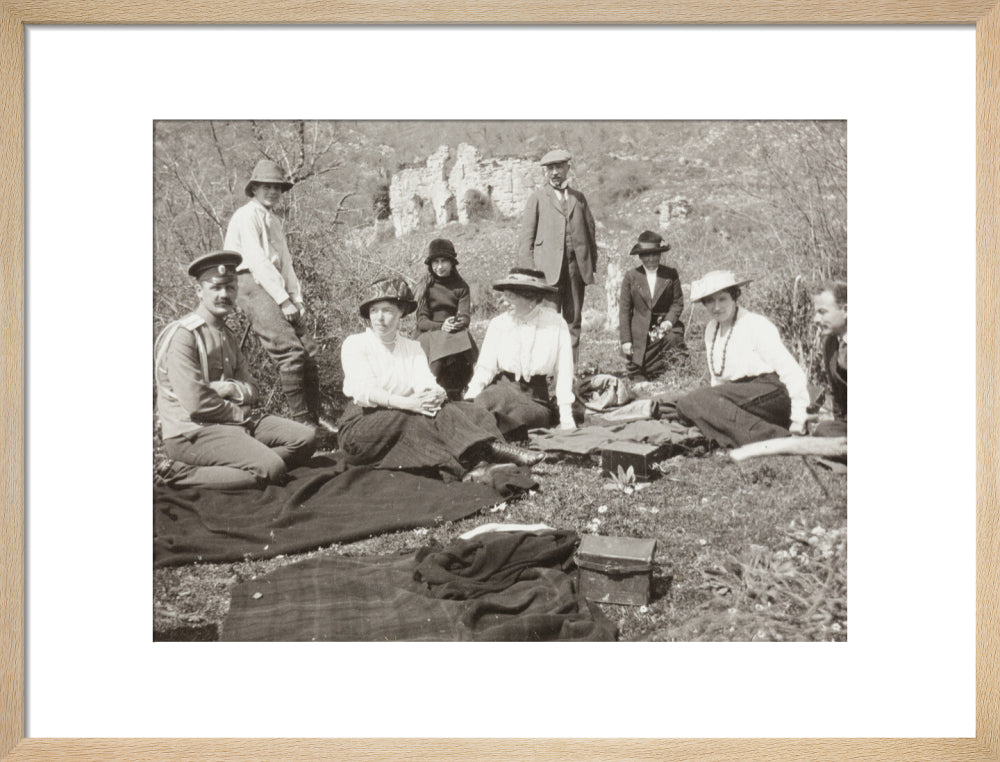 A picnic at the river Bzib about 40 versts from Gagra art print medium natural Art Print - Science Museum Shop