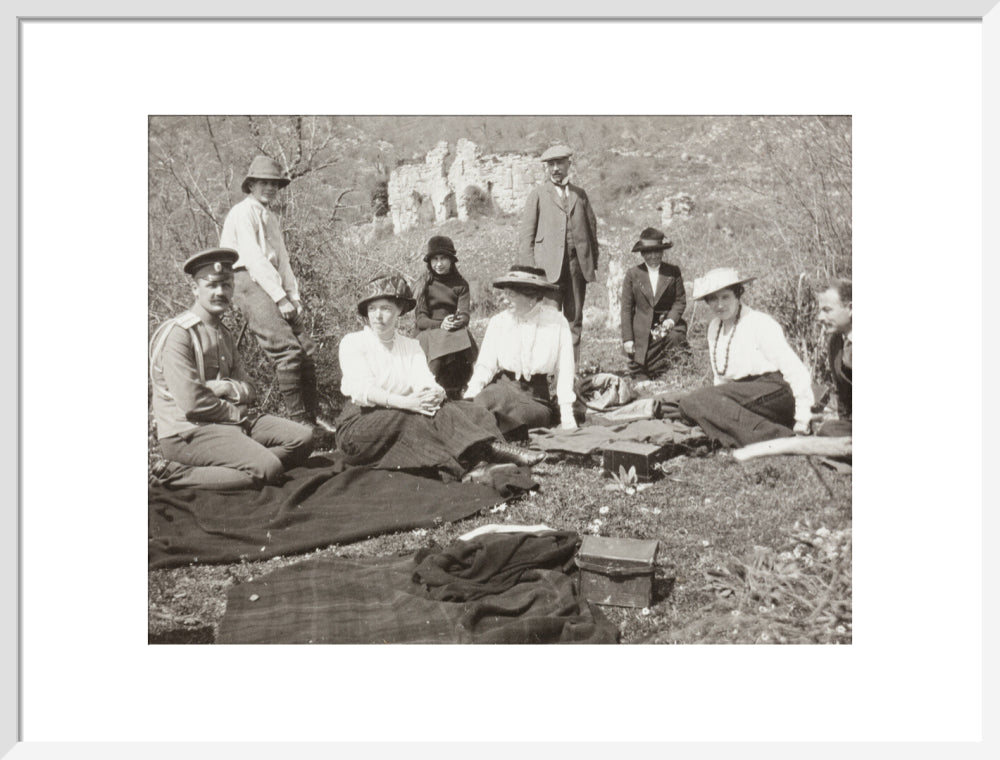 A picnic at the river Bzib about 40 versts from Gagra art print large white Art Print - Science Museum Shop