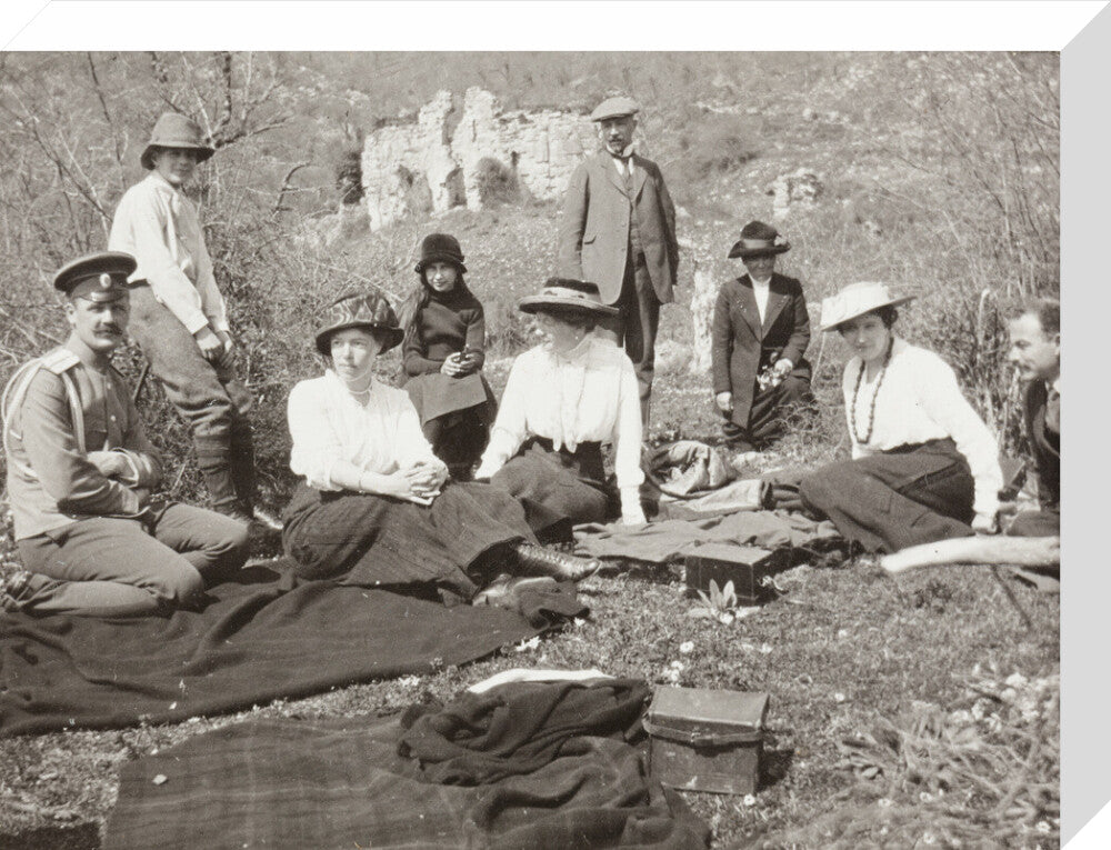 A picnic at the river Bzib about 40 versts from Gagra stretched canvas medium none Art Print - Science Museum Shop