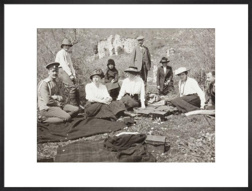 A picnic at the river Bzib about 40 versts from Gagra art print extra large black Art Print - Science Museum Shop