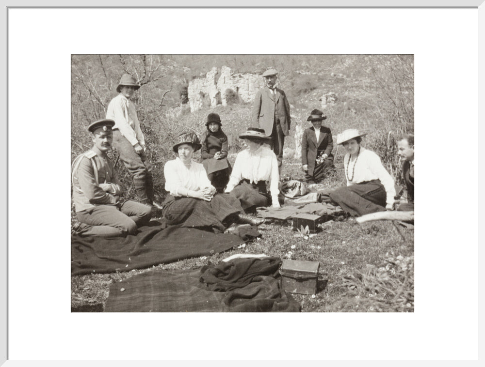 A picnic at the river Bzib about 40 versts from Gagra art print extra large white Art Print - Science Museum Shop