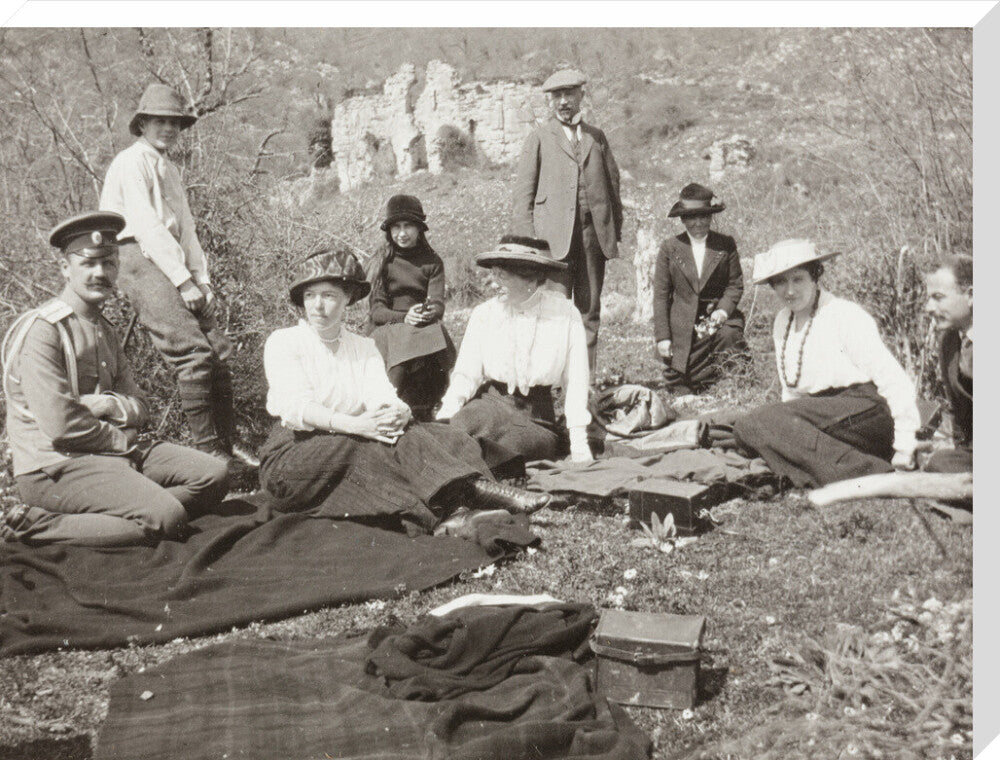 A picnic at the river Bzib about 40 versts from Gagra stretched canvas extra large none Art Print - Science Museum Shop