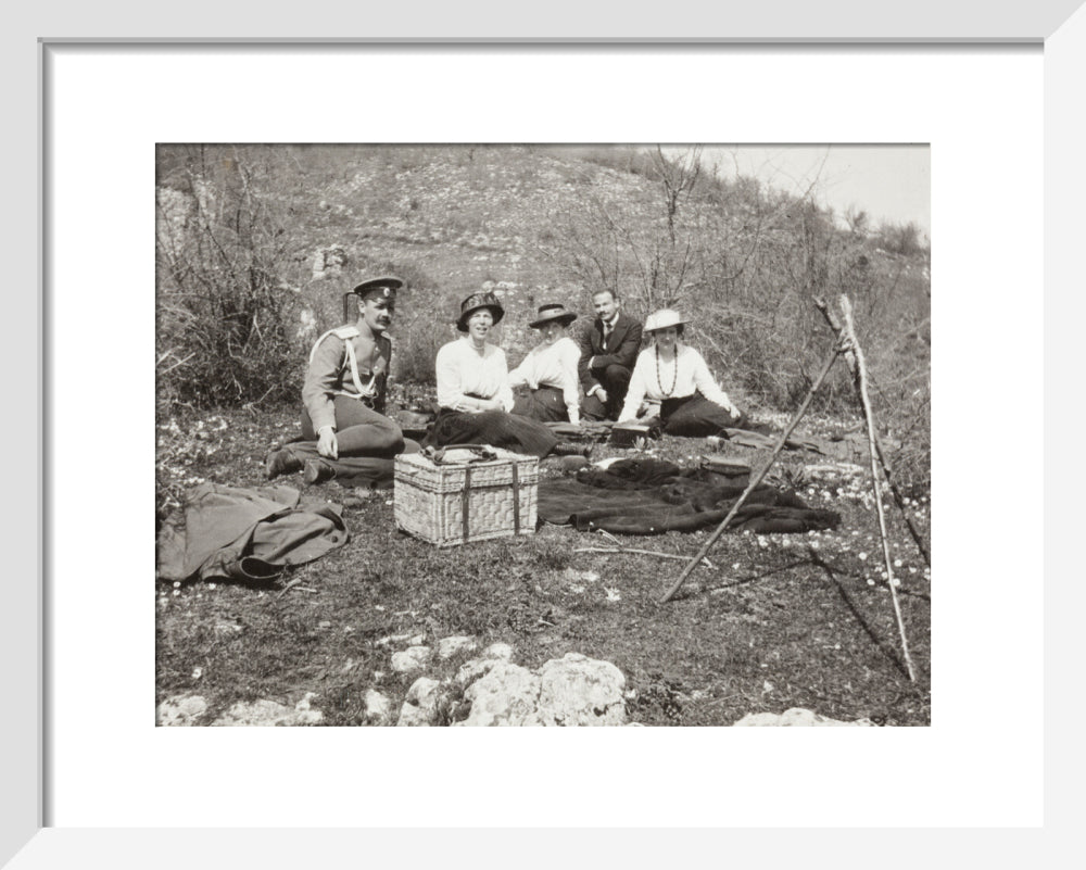 A picnic at the river Bzib about 40 versts from Gagra. art print extra small white Art Print - Science Museum Shop