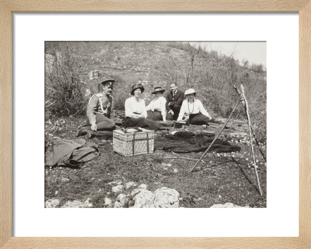 A picnic at the river Bzib about 40 versts from Gagra. art print extra small natural Art Print - Science Museum Shop