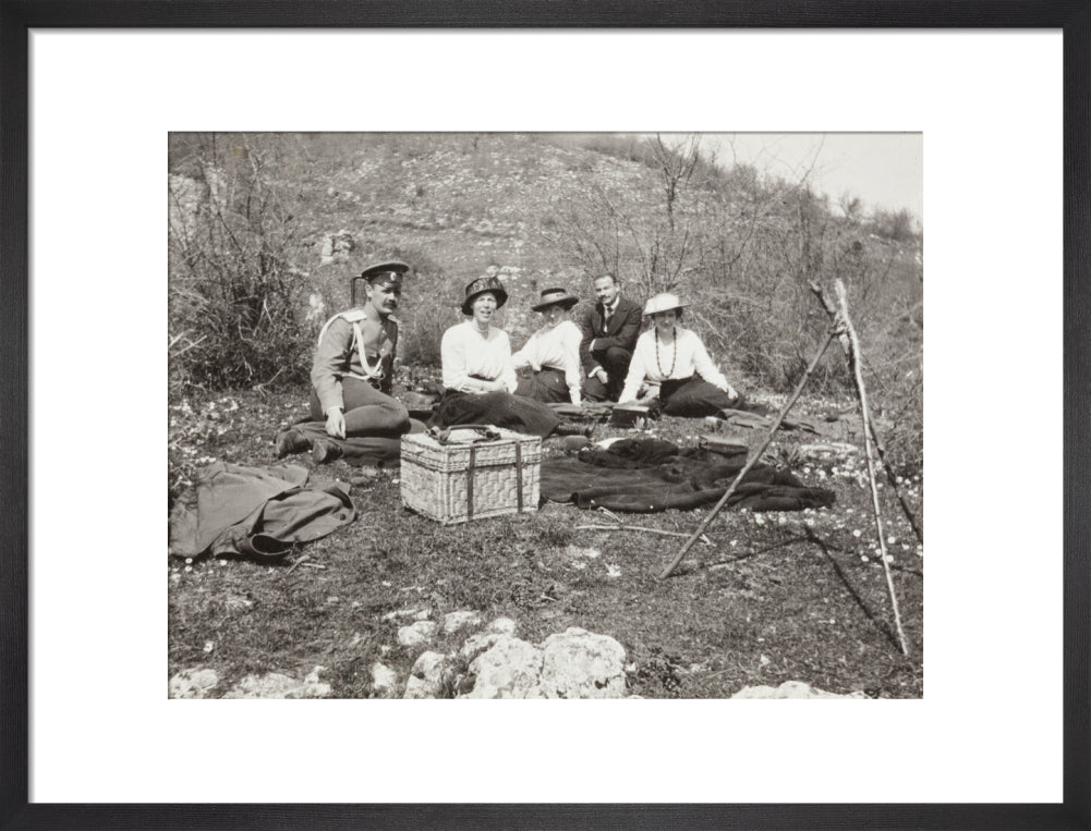 A picnic at the river Bzib about 40 versts from Gagra. art print medium black Art Print - Science Museum Shop