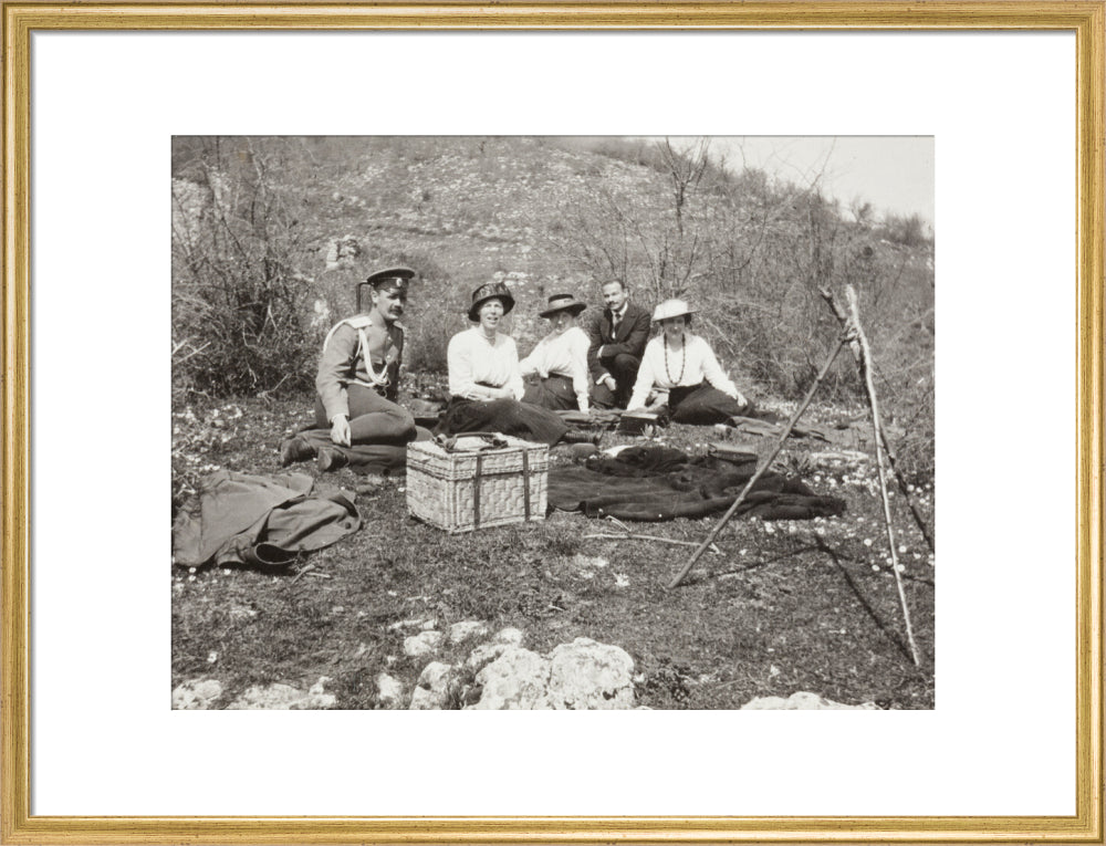 A picnic at the river Bzib about 40 versts from Gagra. art print large gold Art Print - Science Museum Shop