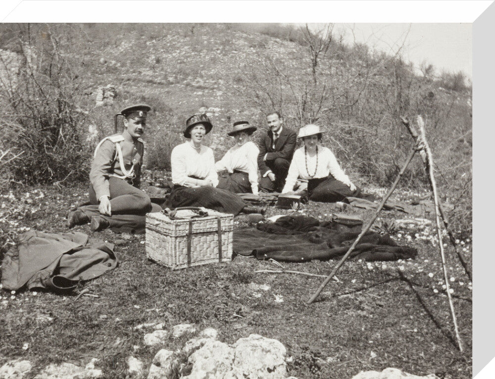 A picnic at the river Bzib about 40 versts from Gagra. stretched canvas medium none Art Print - Science Museum Shop