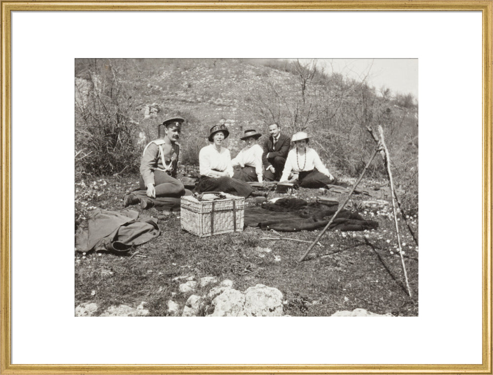 A picnic at the river Bzib about 40 versts from Gagra. art print extra large gold Art Print - Science Museum Shop