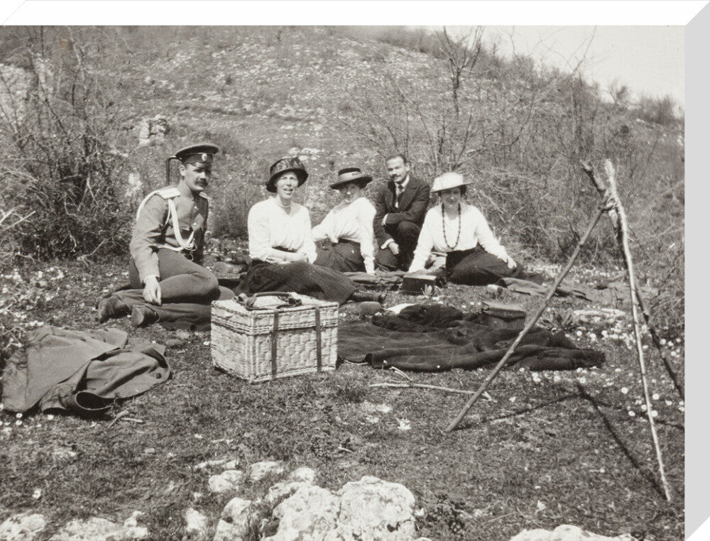 A picnic at the river Bzib about 40 versts from Gagra. stretched canvas large none Art Print - Science Museum Shop