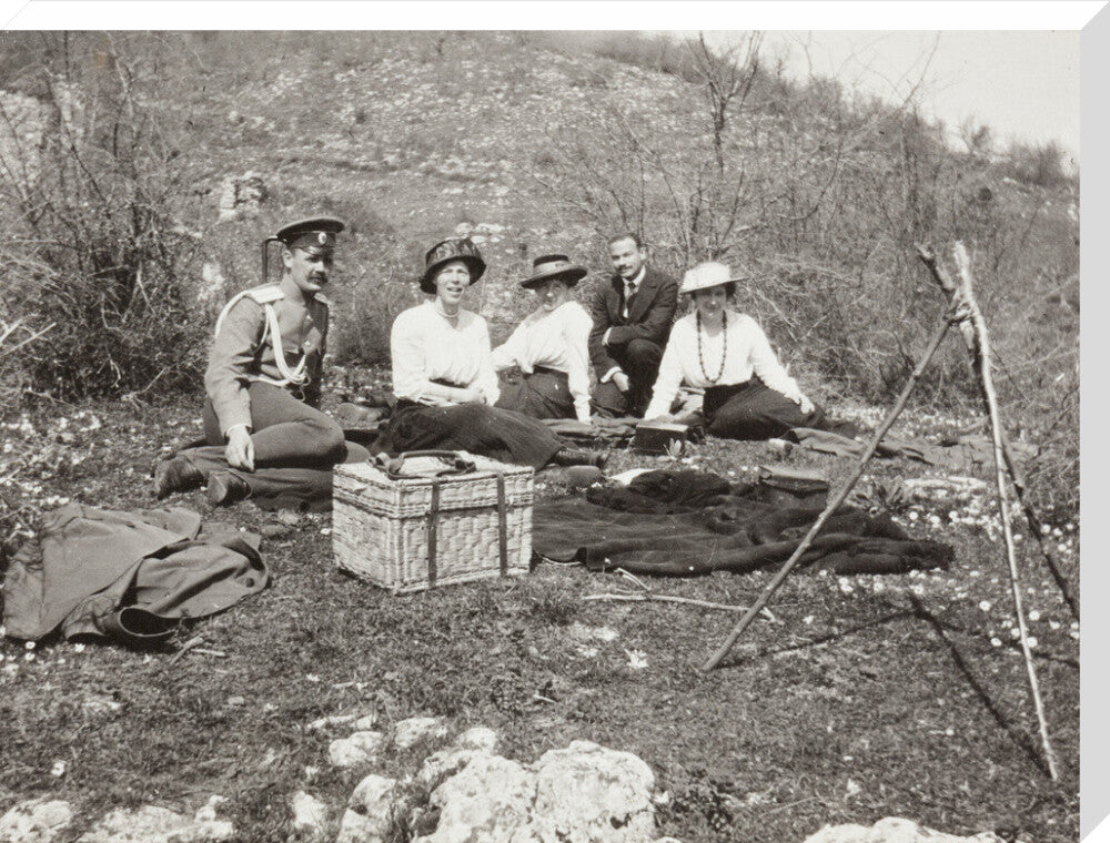 A picnic at the river Bzib about 40 versts from Gagra. stretched canvas extra large none Art Print - Science Museum Shop