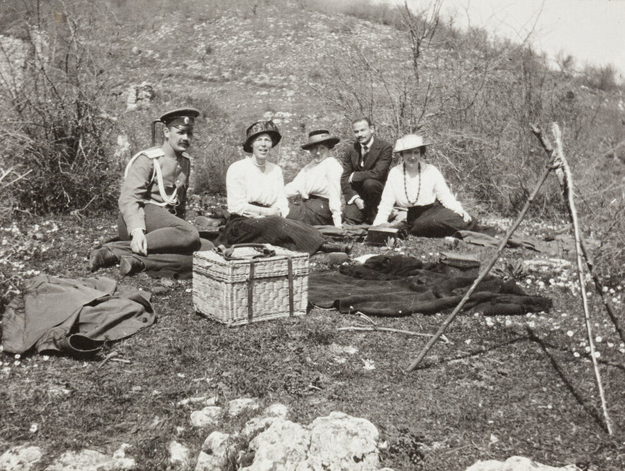 A picnic at the river Bzib about 40 versts from Gagra. Art Print - Science Museum Shop