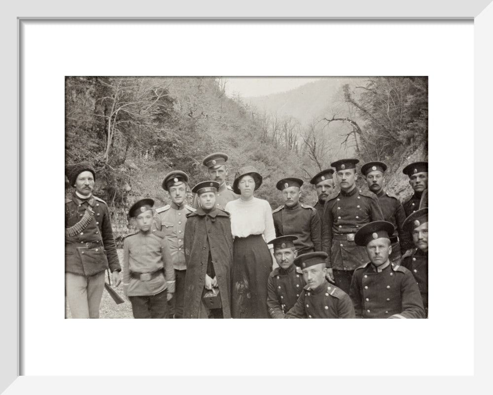 On Expedition to see a Landslip in the Mountains. art print extra small white Art Print - Science Museum Shop