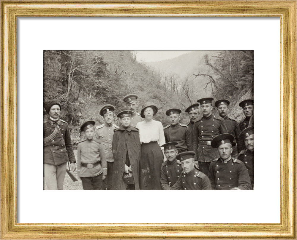 On Expedition to see a Landslip in the Mountains. art print extra small gold Art Print - Science Museum Shop