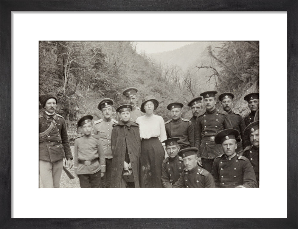 On Expedition to see a Landslip in the Mountains. art print small black Art Print - Science Museum Shop