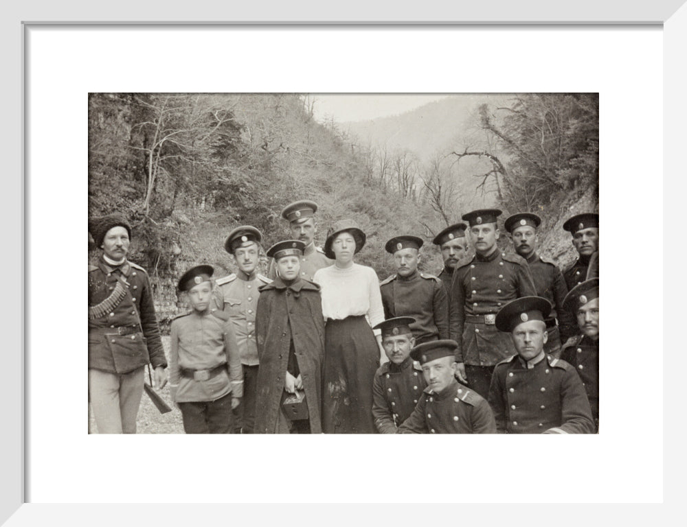 On Expedition to see a Landslip in the Mountains. art print small white Art Print - Science Museum Shop